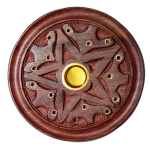 Incense Holder Ash Catcher Round Sheesham Wood